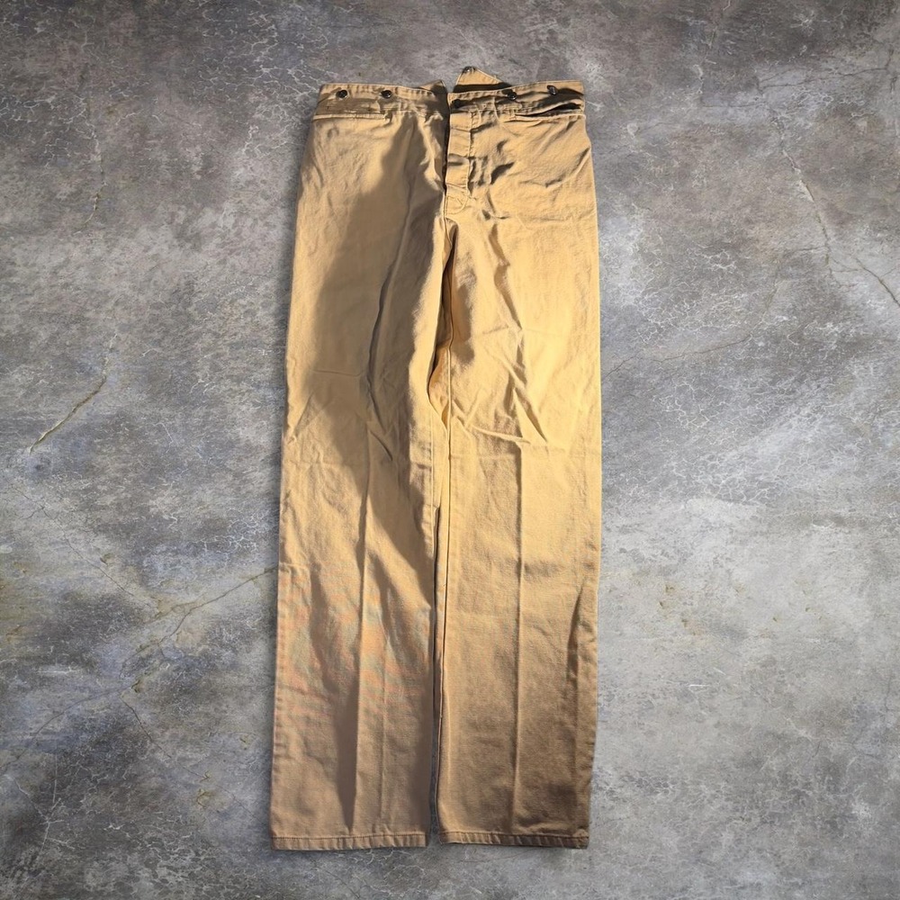 Vintage WAH Maker USA Made Yuma Arizona Duck Canvas Work Pants 38 Tan Carpenter
